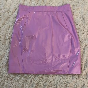 Limited Edition Y2K Meshki Pink/Purple Mini Latex Skirt Size Small